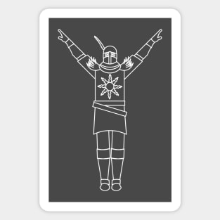 Solaire - Praise the Sun - White Lines Sticker